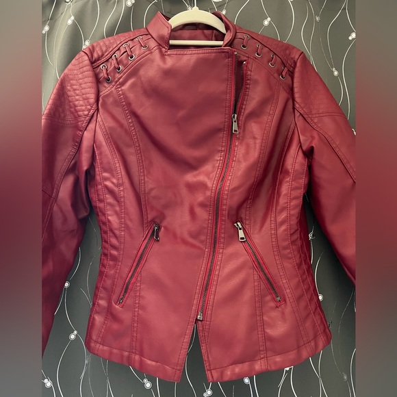 Red Leather Jacket - Picture 2 of 5
